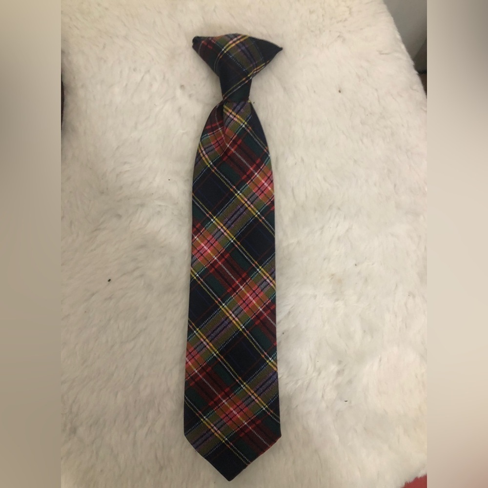 Boys Plaid Clip On Tie. Like New.